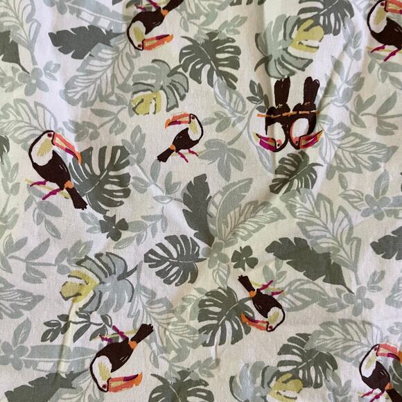 Croft & Barrow Long Sleeve Casual Button Up Plus Sz 1X Toucan Bird Green Leaf - Picture 3 of 8